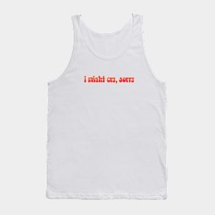 i might cry, sorry || Groovy Retro 60's Text Tank Top